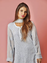 Powder Blue Chikankari Kurta